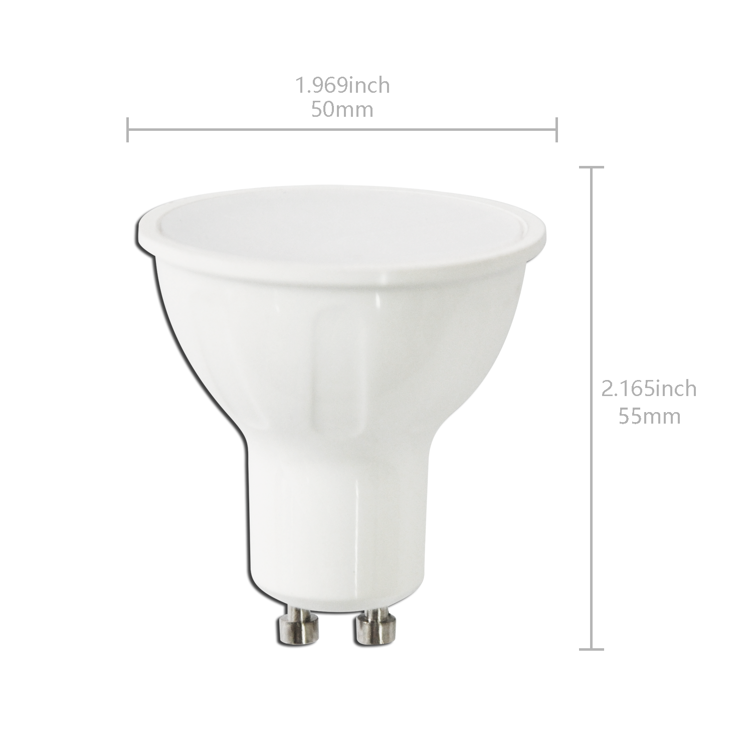 Aigostar - Confezione da 10 Lampadine LED A5 GU10, 6W, 420 lumen, Luce Bianca 6400K [Classe di efficienza energetica A+]