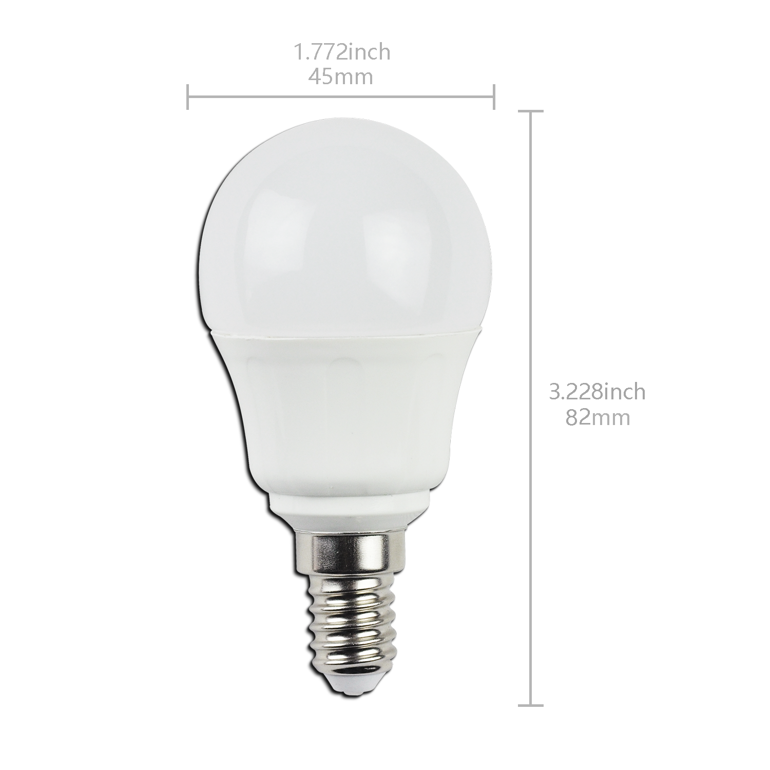 Aigostar - Confezione da 10 Lampadine LED A5 G45B, 7W, E14, 470 lumen, Luce Calda 3000K [Classe di efficienza energetica A+]