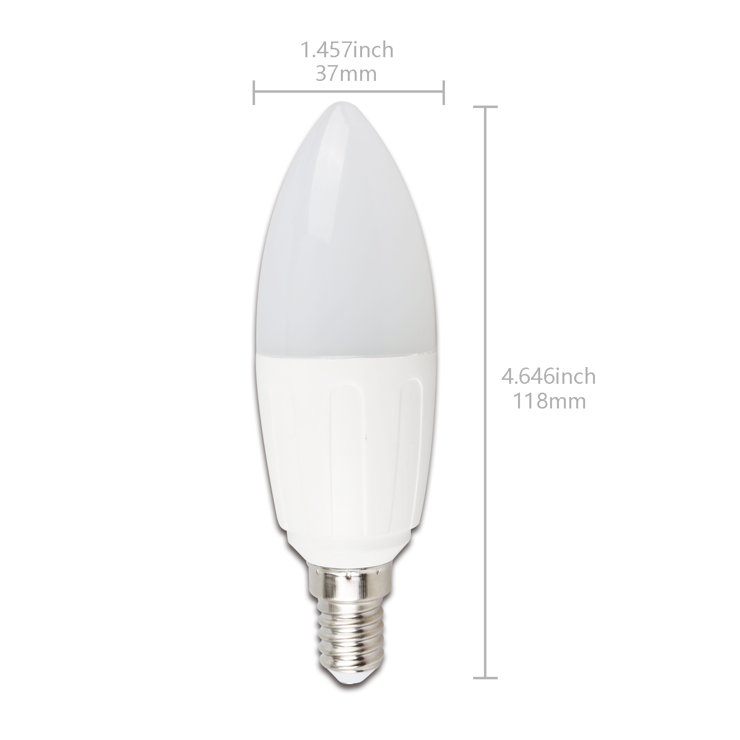 Aigostar -Pack de 10 bombillas led c37 vela, 9w equivalente a 65W ,casquillo delgado E14,no regulable , Luz calida 3000k ,675lm  [Clase de eficiencia energética A+]