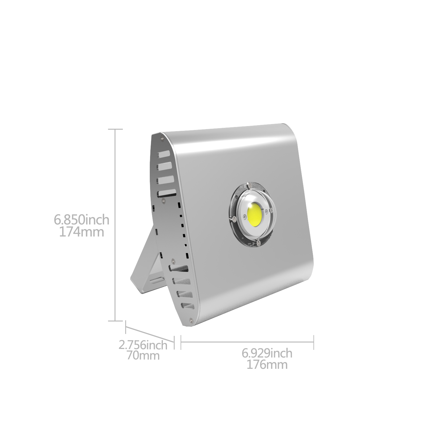 Aigostar - Confezione da 5 Faretto a LED COB, 50W, 4500LM, Impermeabile IP65, Luce Naturale 4000K[Classe di efficienza energetica A+]