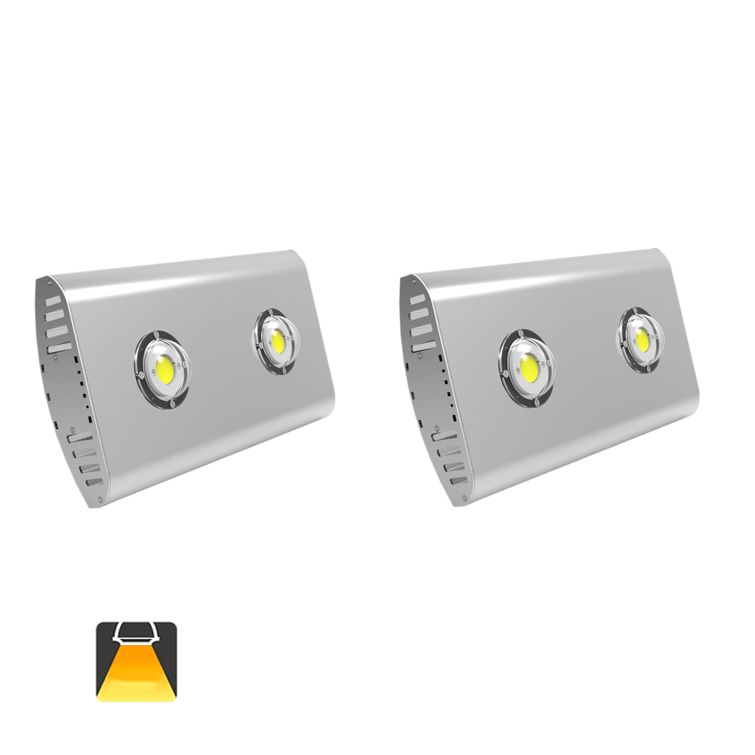 Aigostar - Confezione da 2 Faretto a LED COB, 80W, 7200LM, Impermeabile IP65, Luce Naturale 4000K[Classe di efficienza energetica A+]