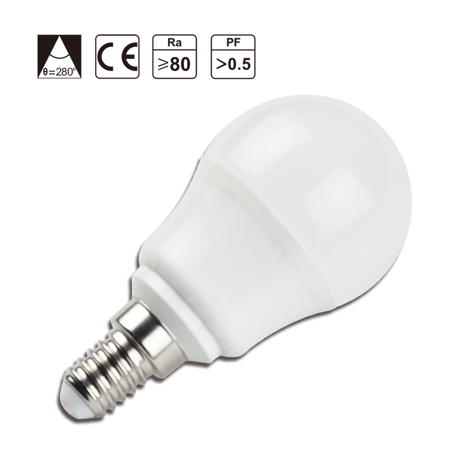 de 6 W Aigostar casquillo delgado E14 y luz blanca 6400K Clase de eficiencia energética A+ pack de 5 Bombilla LED G45 big angle 