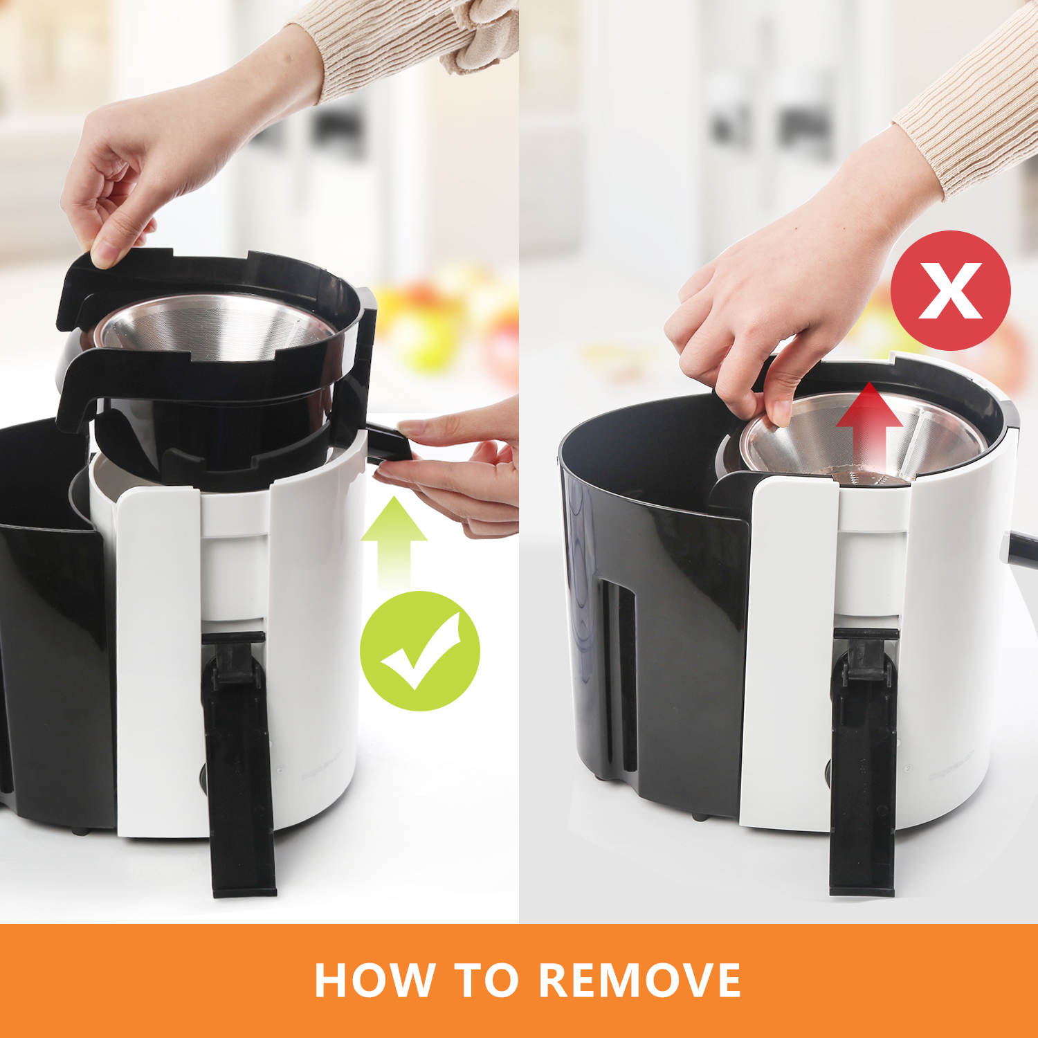 Aigostar Grape - Wide Mouth Juicers, Dual Speed Vegetable Juicer Extractor (204750)