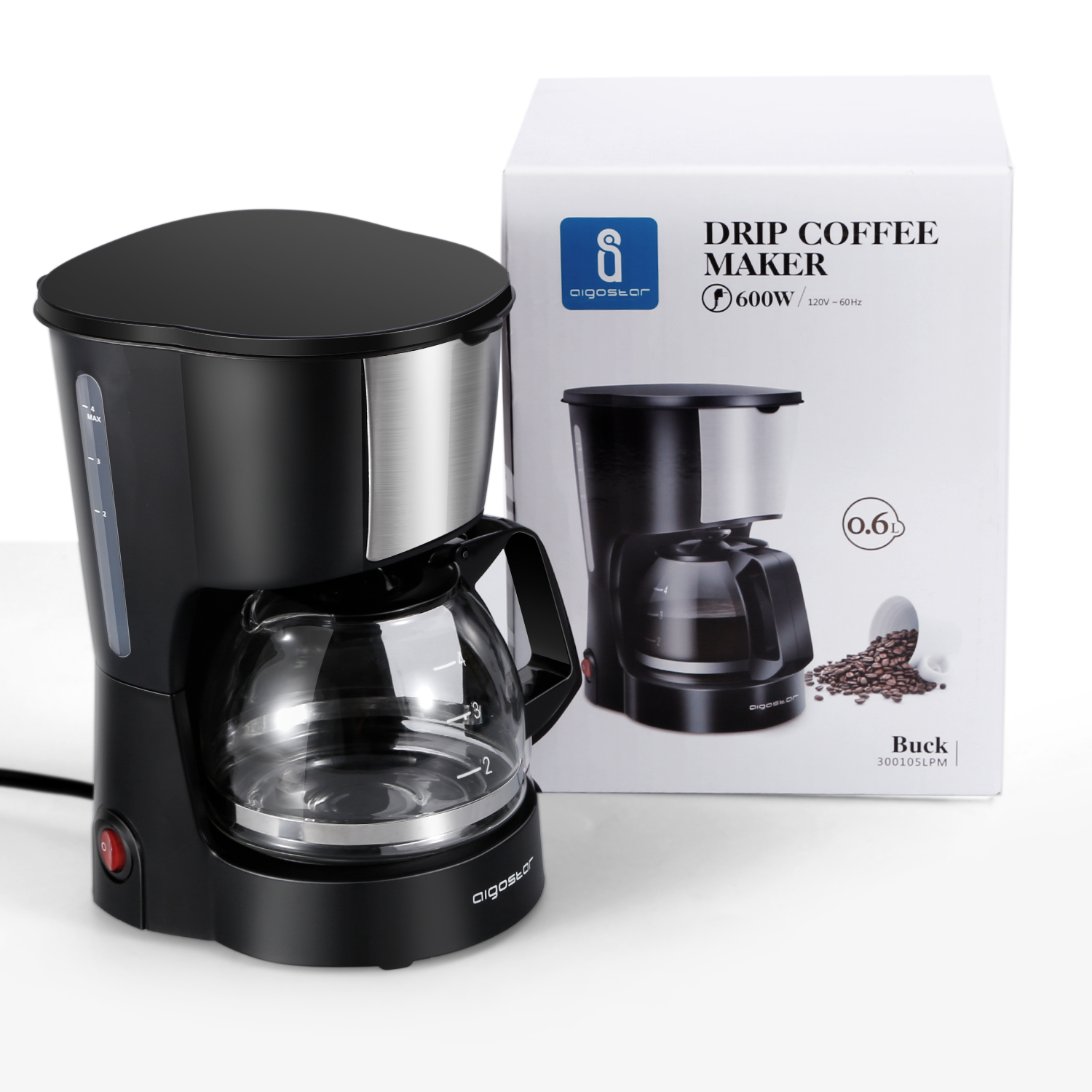 Aigostar 4 Cup Drip Coffee Maker 