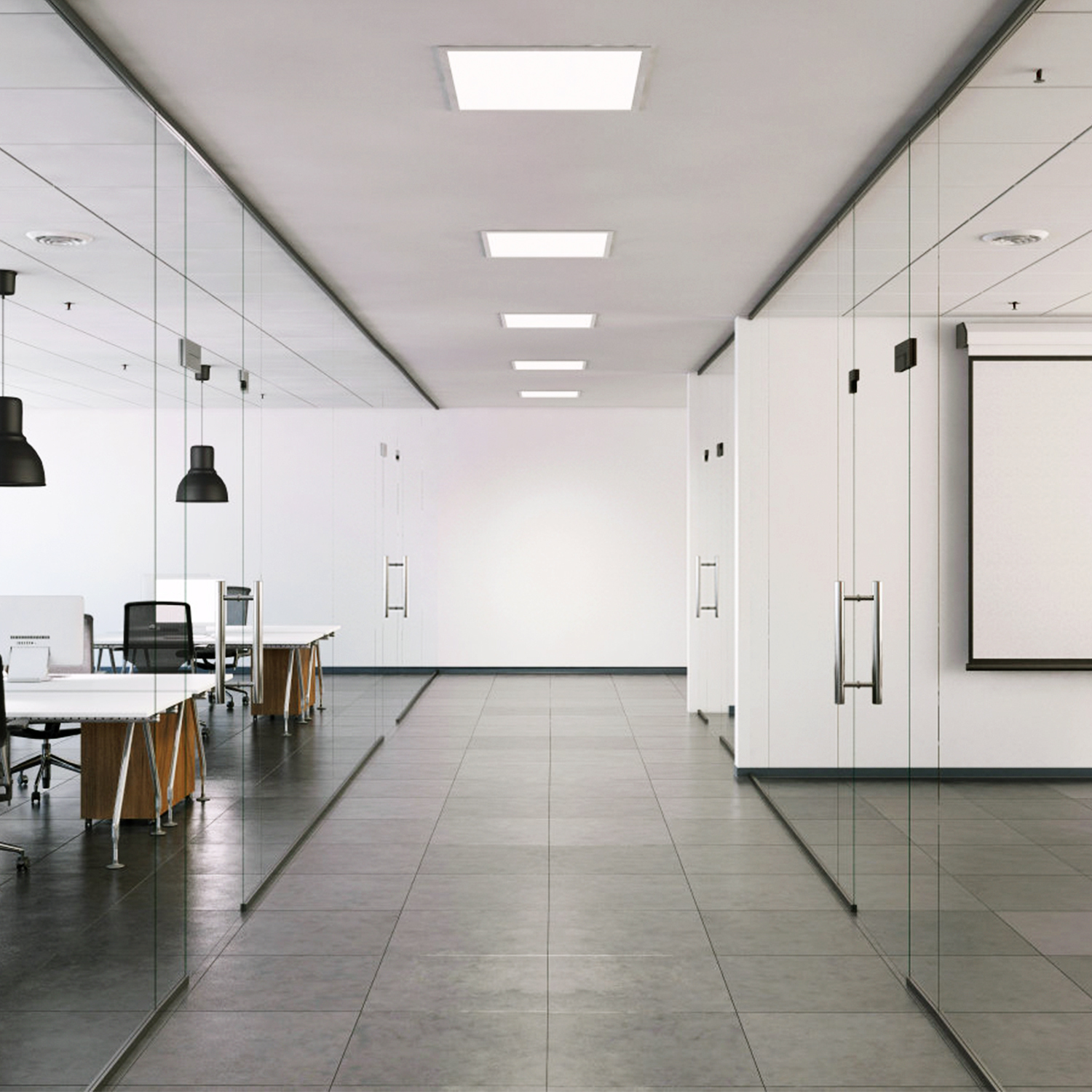 Aigostar - (2020 NEW) Panel LED Slim, cuadrado, medidas 59,5 x 59,5 cm, 40W, 3600 lúmenes, Luz blanca natural 4000K, Marco color blanco.
