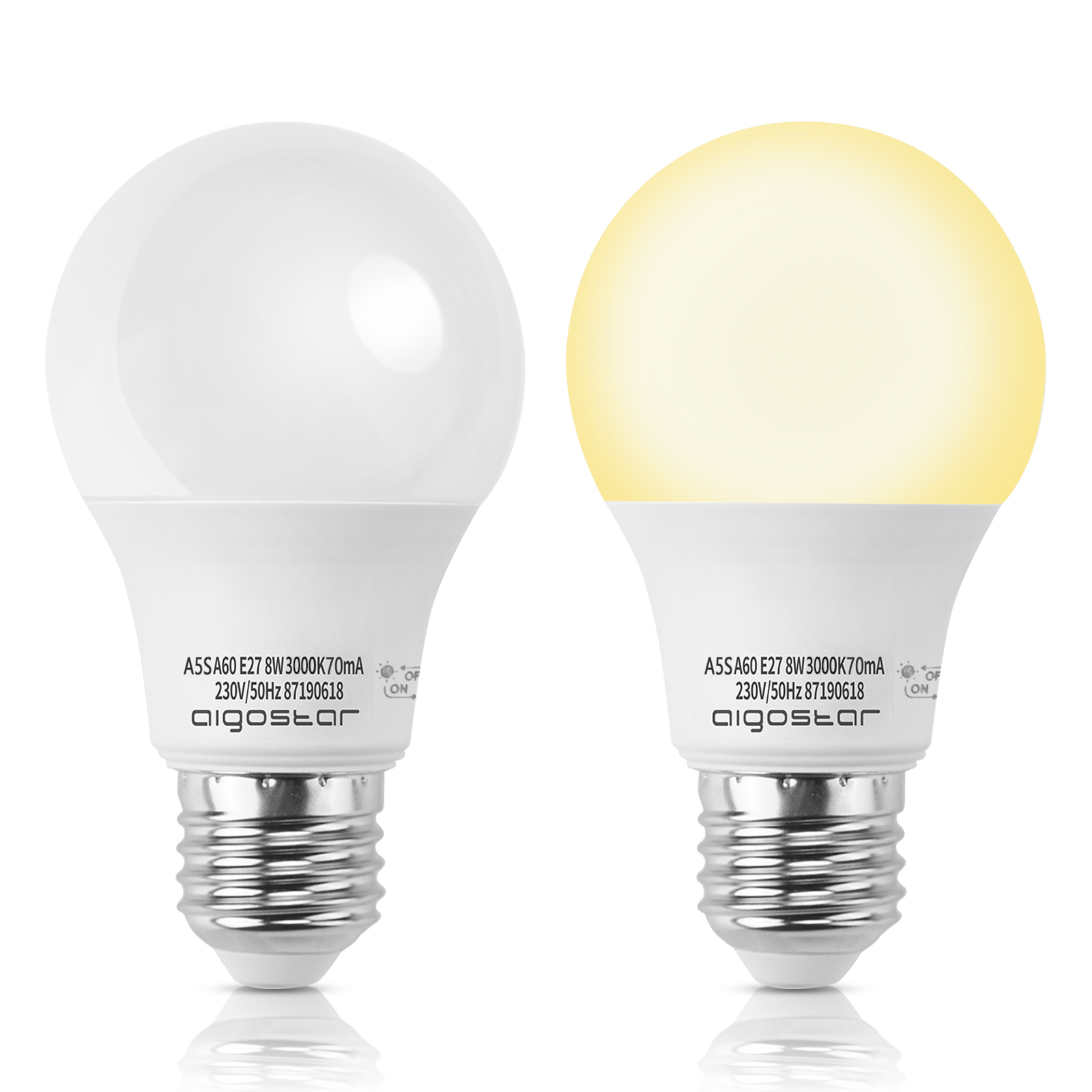 LED Lampe mit BEWEGUNGSSENSOR Automatische Beleuchtung E27 kaltweiß 6w 360lm 