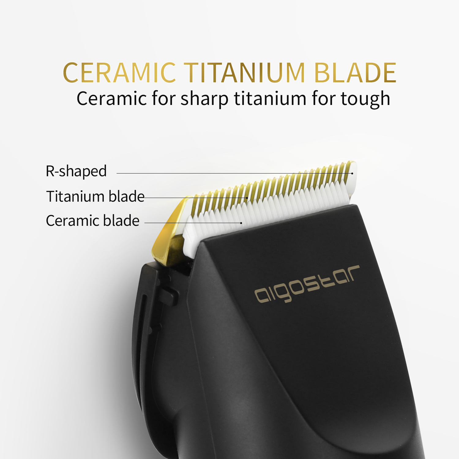Aigostar Sharper - Maquinilla para cortar el pelo, inalámbrica, 4 peines guía de precisión (206949)
