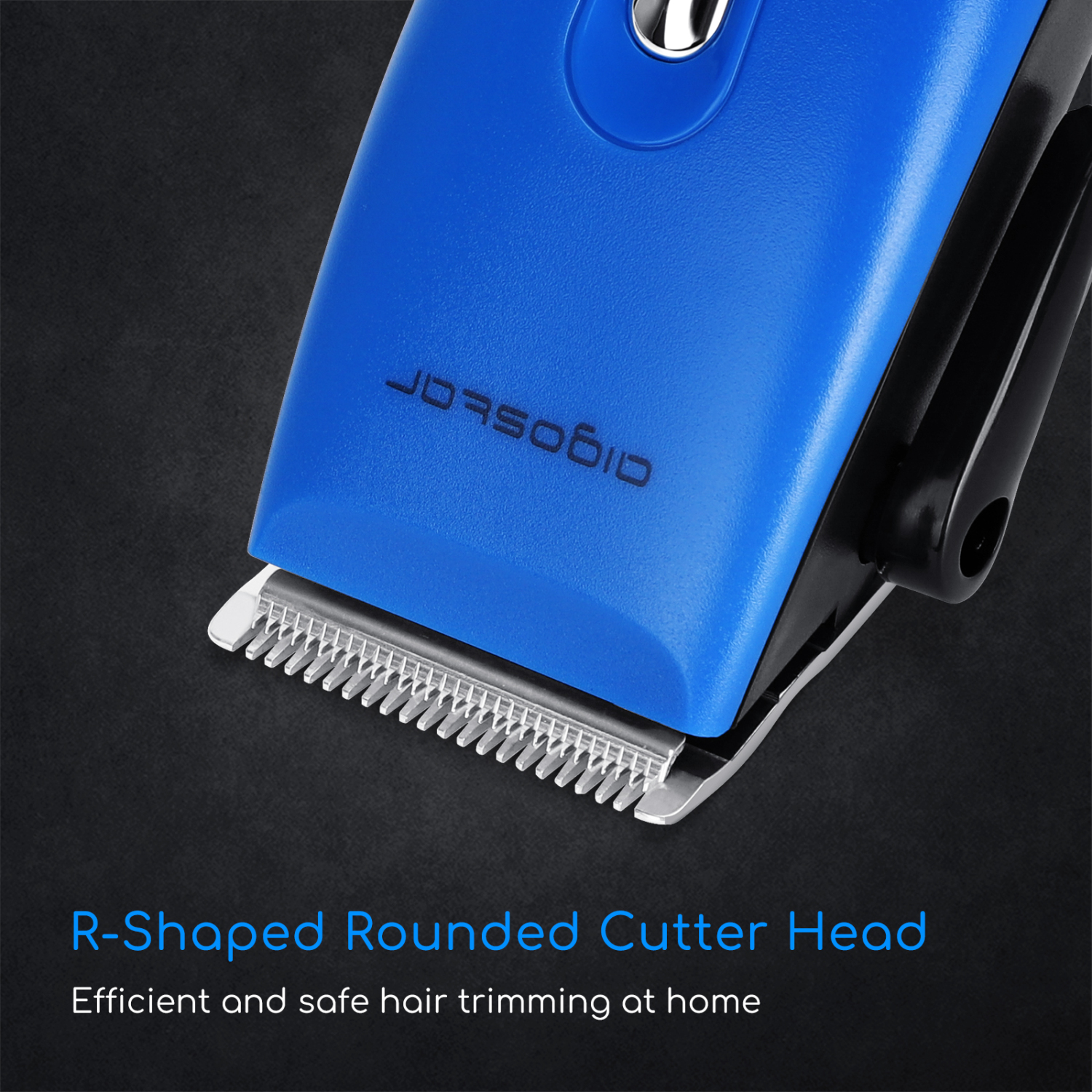 Aigostar Blueflash 32JVN - Maquinilla para cortar el pelo, incluye 4 peines guía y kit completo de mantenimiento, 15 W de potencia y 3 ajustes, cable extralargo. Color azul. Diseño exclusivo.