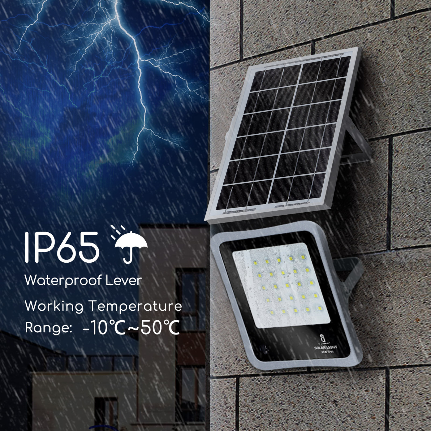 Aigostar - Faretto solare LED per esterni con telecomando da 30W, luce bianca 6500k. Faretto solare crepuscolare con funzione timer, IP65 resistenze alla pioggia