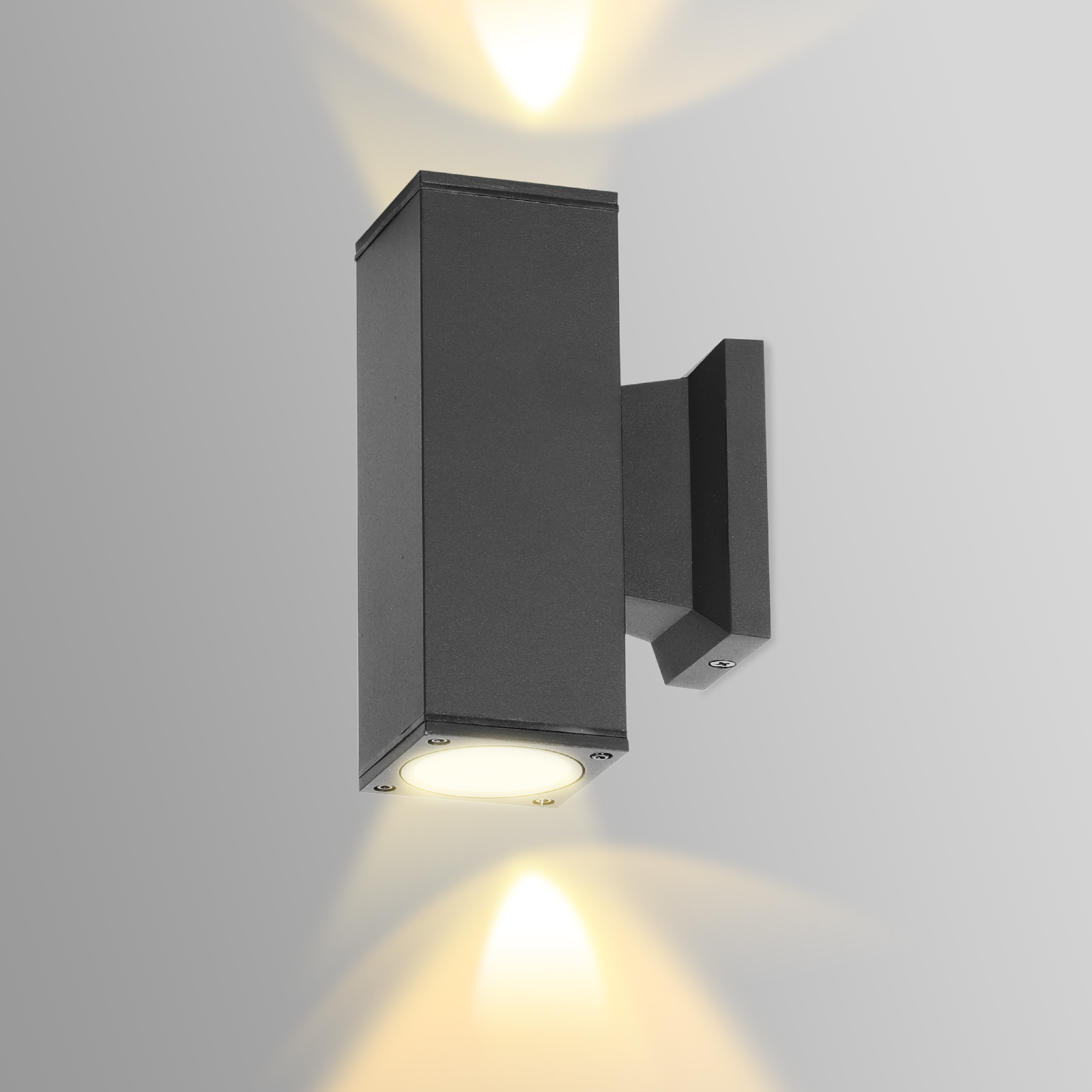 Schwarz Aigostar LED Wandleuchte GU10 Aluminium Außenwandleuchte Wasserdicht Außenleuchte Außenlampe Wandspot für Innen und Außen