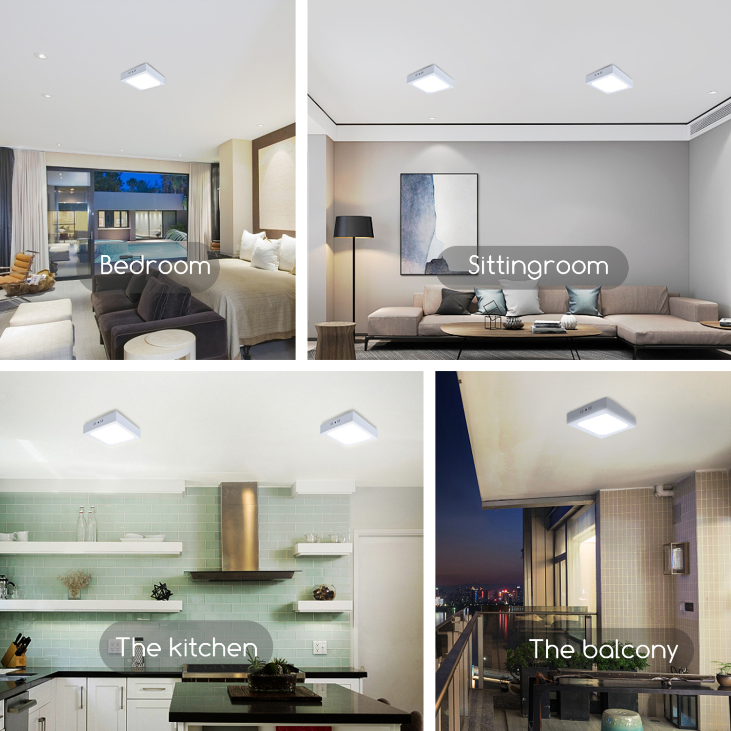 Aigostar Deckenlampe LED, 12W entspricht 120W, 6500K, 960LM Deckenleuchte für Wohnzimmer, Schlafzimmer, Küche, Flur, Balkon, Esszimmer, 200-240V Kein Trafo erforderlich [Energieklasse A+]
