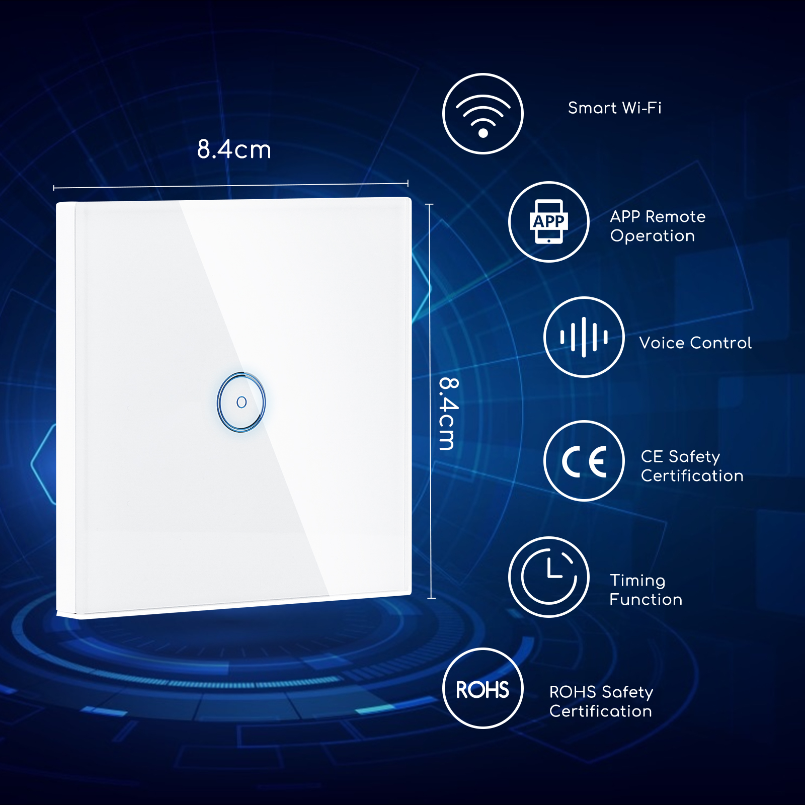 Smart WIFI Wlan Touch Alexa Smart Lichtschalter Wandschalter APP Fernbedienung 