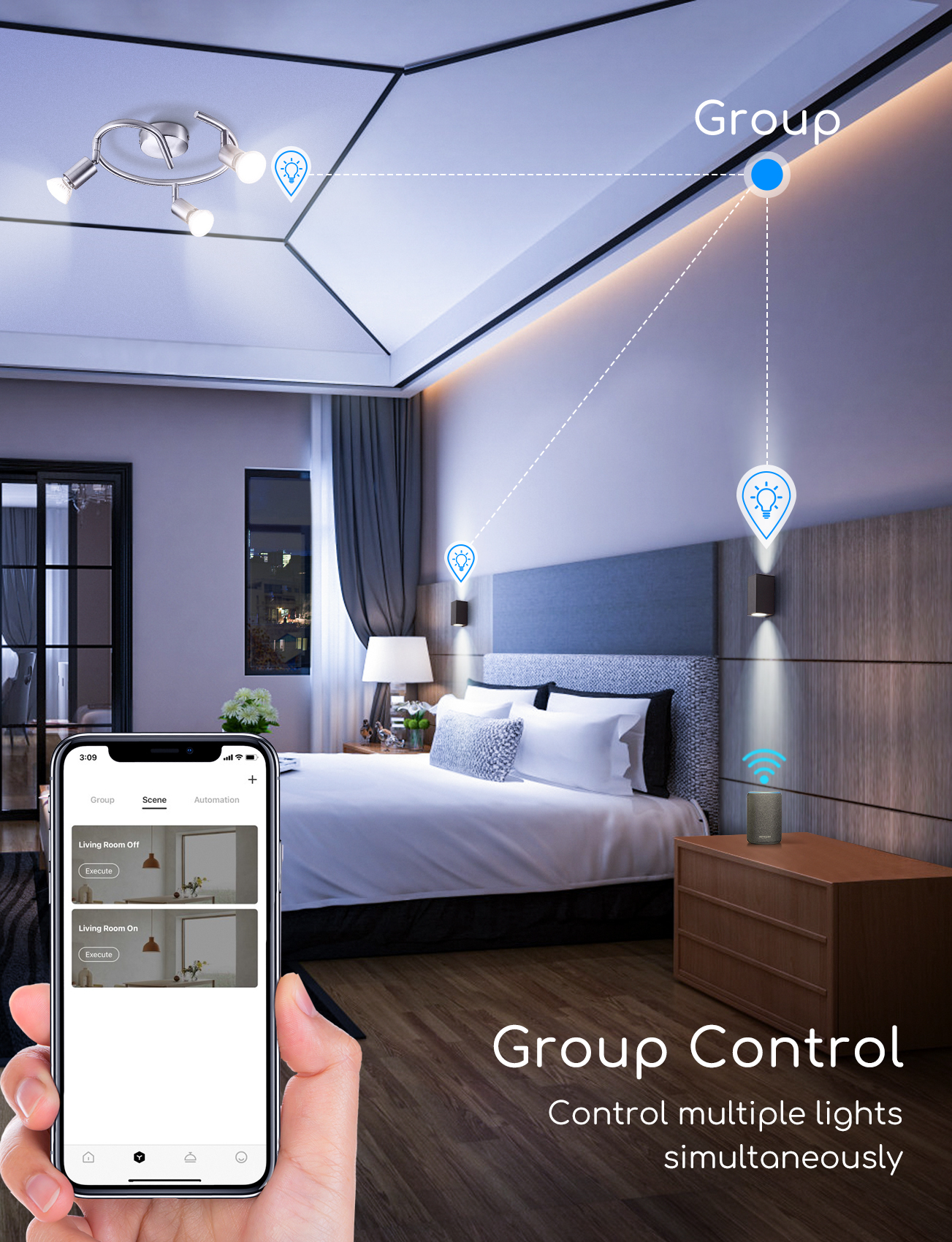 Aigostar Smart Lampen GU10 Wlan Alexa Glühbirnen Dimmbare Wlan+CCT, funktioniert mit Alexa und Google Home, 7W Smarte Glühbirne, 450 lm, 3000K-6500K, Sprachsteuerung, 2.4GHz (5 Packs)