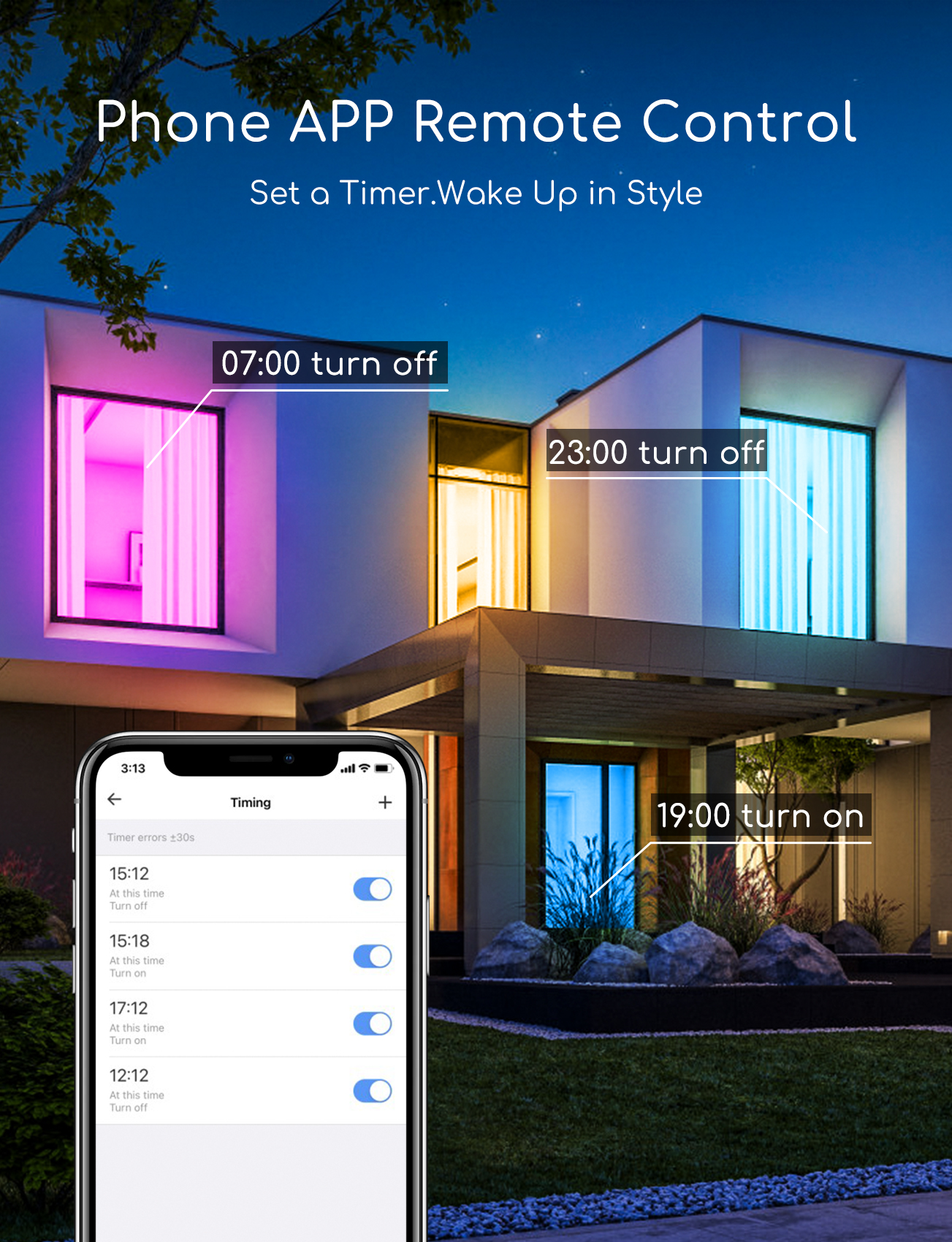 Plafonnier Smart Home LED pour enfants Dimmable Alexa Google App RGB Remote 