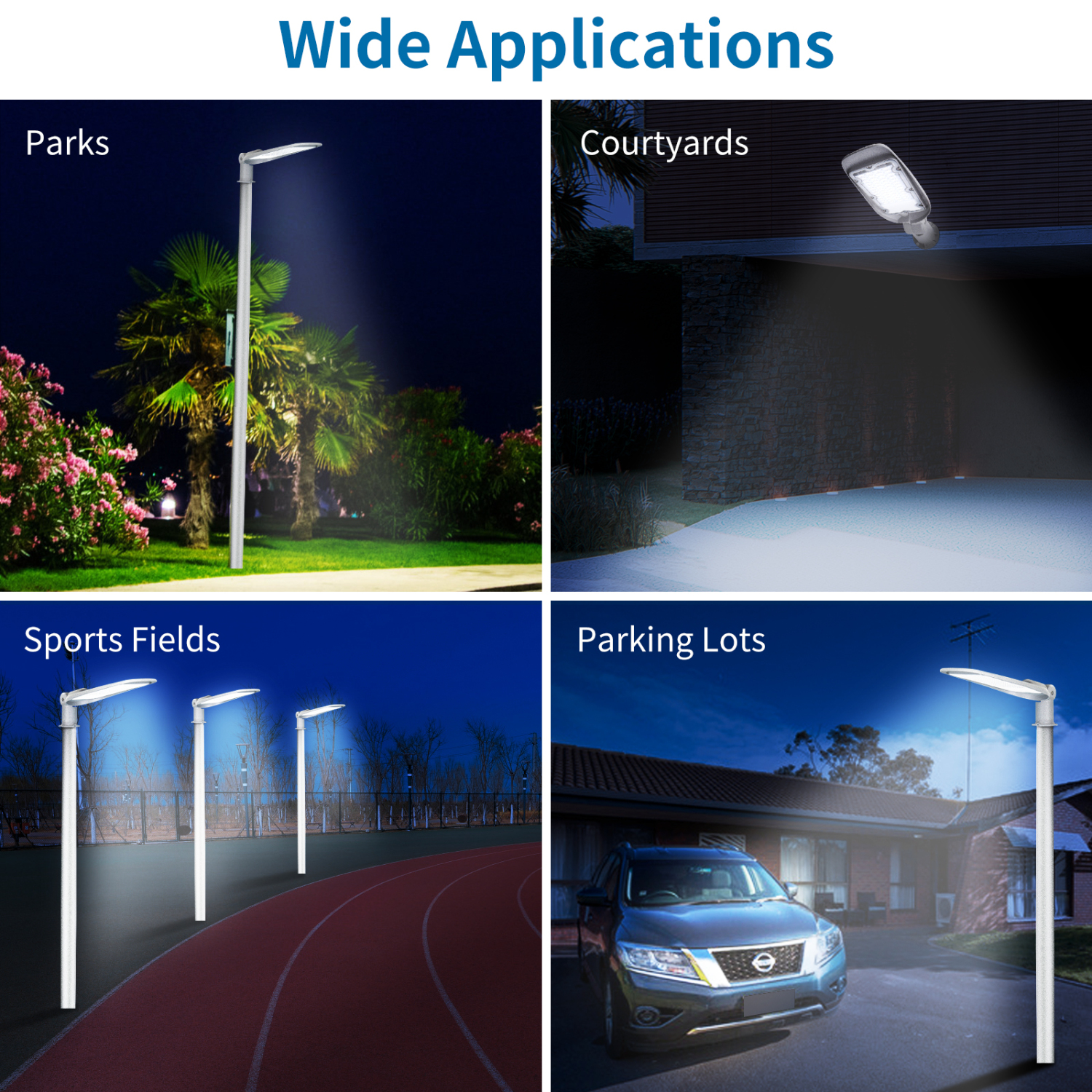 Aigostar 150W Luce stradale a LED, 15000LM luci LED per esterni 6500K IP65 impermeabile IK07 LED per parcheggio luce per strada scuola, parcheggio, campo da basket, cortile, piazza