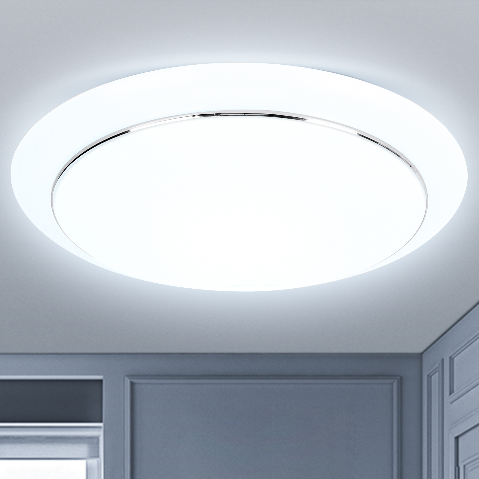 Aigostar Plafón LED de techo diamante 12W, 840lm y luz blanca fría 6500K. lámpara de techo LED, perfecta para salas de estar, dormitorios, cocinas, balcones o pasillos