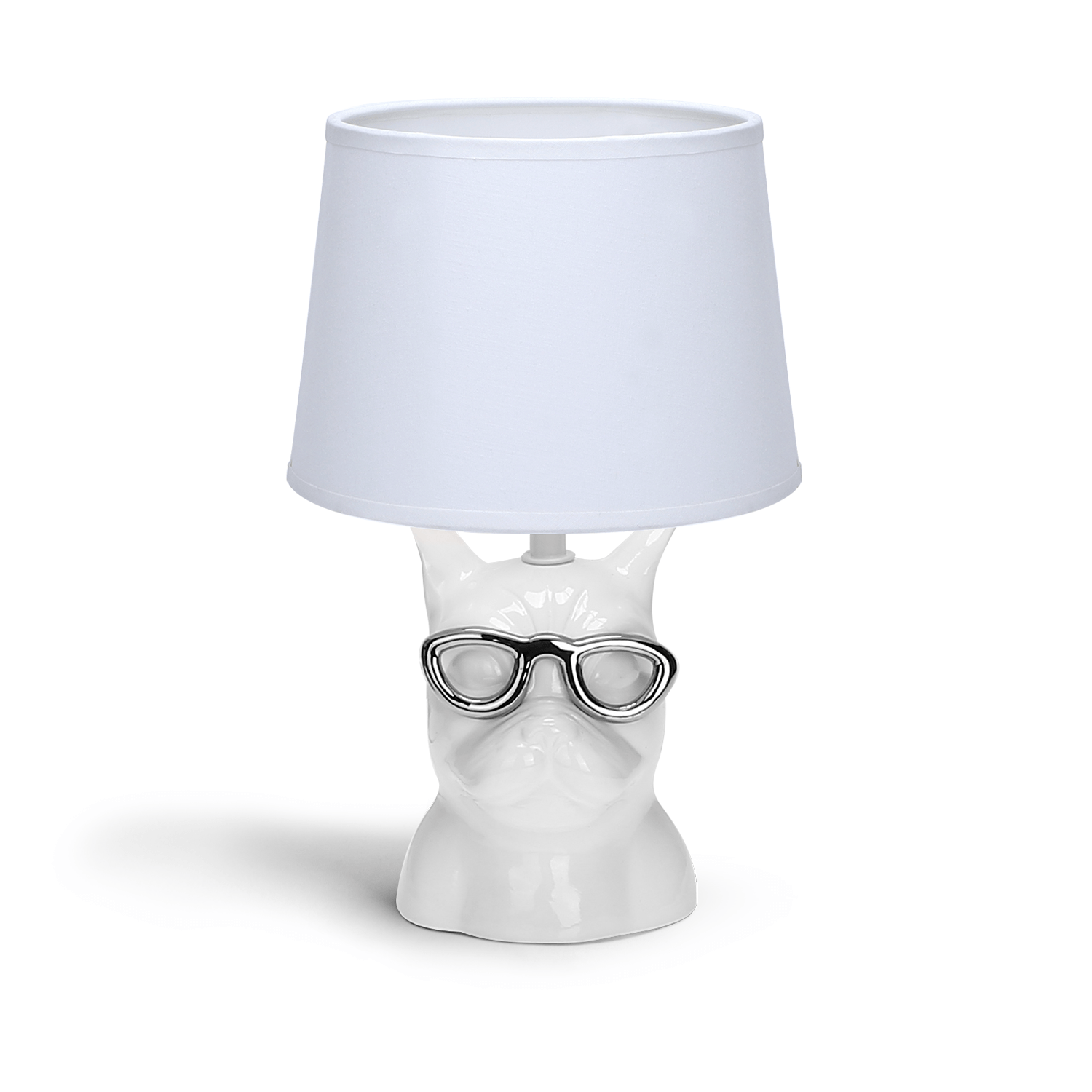 Aigostar Lampada da Comodino, Moderna Lampada da Tavolo Base in Ceramica Paralume in Stoffa(197131)
