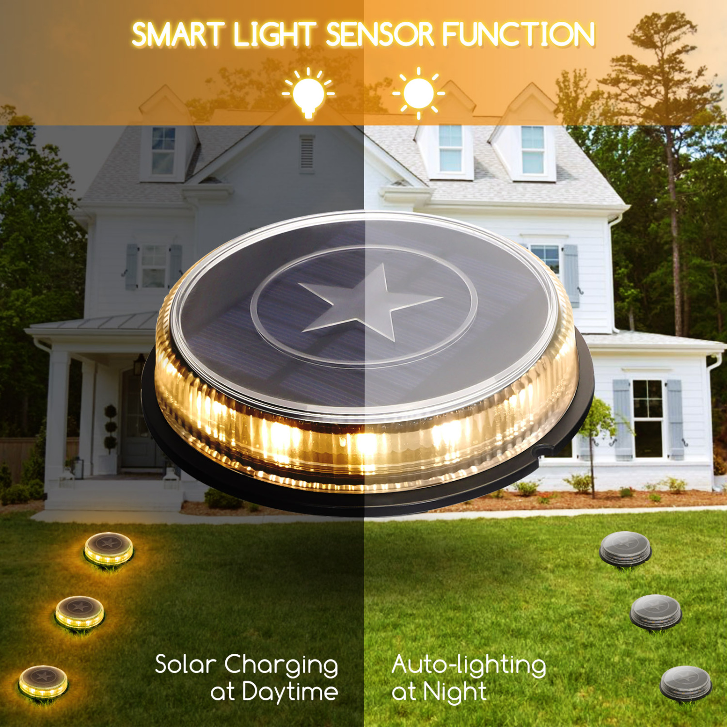 Aigostar - Luz solar jardín para suelo,LED para exterior con estaca,luz cálida 3200K,impermeable IP66,iluminación de suelo para exterior Luces led de exterior,decoración e iluminación